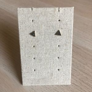 Stella & Dot studs - gold with black pavé